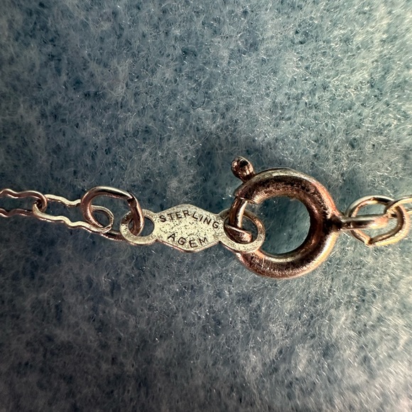 Vintage Filigree Sterling Silver Half Moon necklace with fancy link ornate chain - Picture 9 of 11